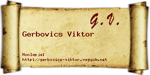 Gerbovics Viktor névjegykártya