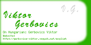 viktor gerbovics business card